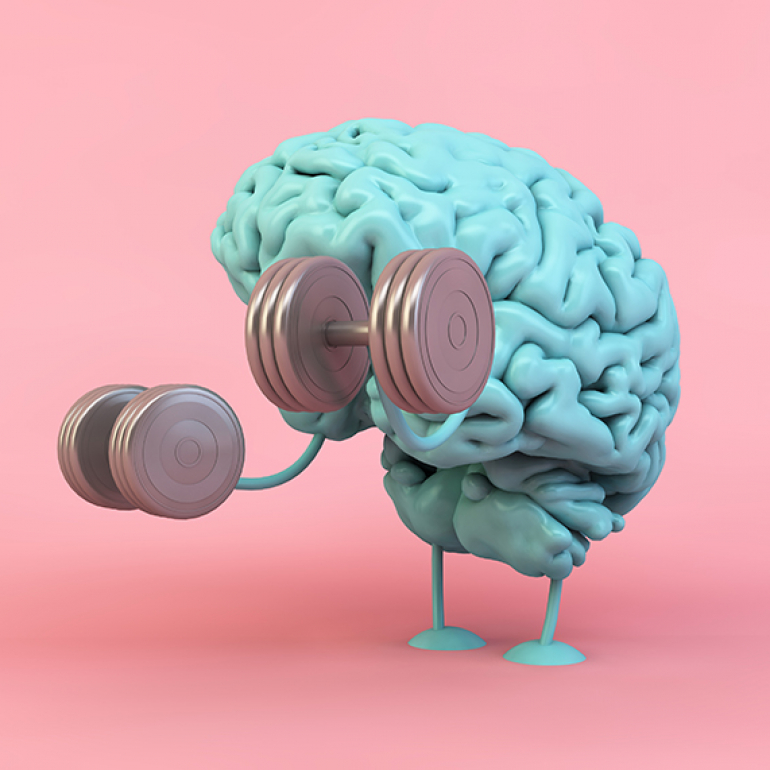 blue brain training 3d rendering